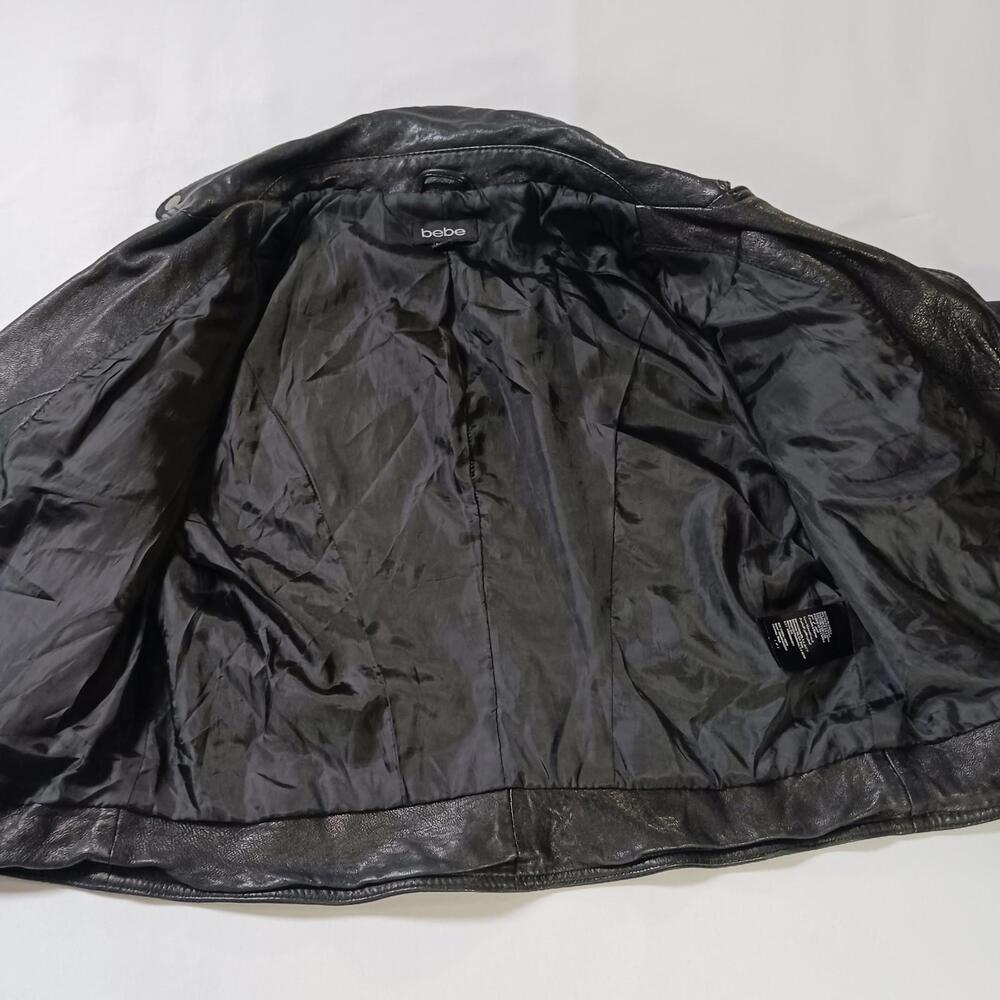 Bebe Black Leather Jacket - image 8